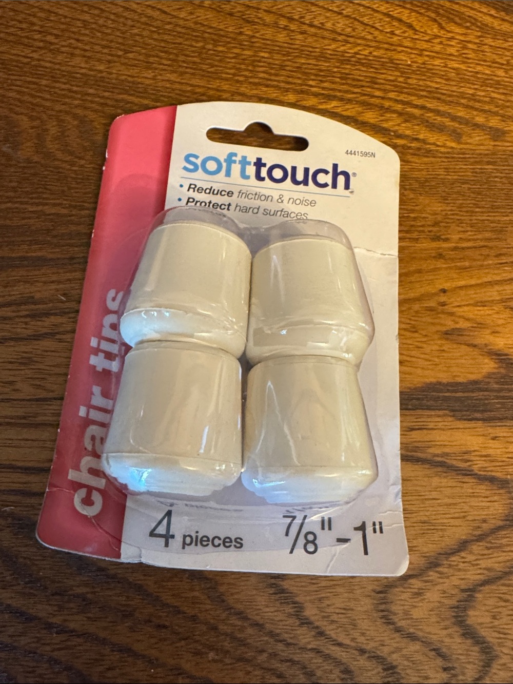 🆕 Soft Touch White Chair Tips - 4 Pack 7/8”-1”